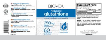BIOVEA Reduced Glutathione 250 mg - supplement