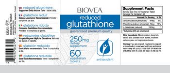 BIOVEA Reduced Glutathione - supplement