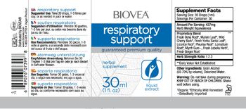 BIOVEA Respiratory Support - herbal supplement