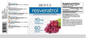 BIOVEA Resveratrol 40 mg - supplement