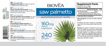 BIOVEA Saw Palmetto 160 mg - supplement