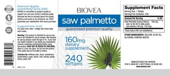 BIOVEA Saw Palmetto 160 mg - supplement