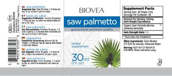 BIOVEA Saw Palmetto - herbal supplement
