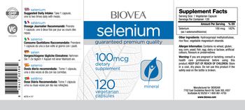 BIOVEA Selenium 100 mcg - supplement