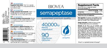 BIOVEA Serrapeptase 40,000 IU - supplement