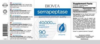 BIOVEA Serrapeptase 40,000 SPU - supplement