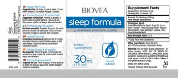 BIOVEA Sleep Formula - herbal supplement
