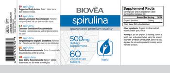 BIOVEA Spirulina 500 mg - supplement