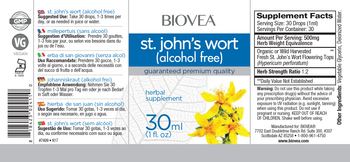 BIOVEA St. John's Wort (Alcohol Free) - herbal supplement