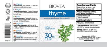 BIOVEA Thyme - herbal supplement