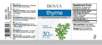 BIOVEA Thyme - herbal supplement