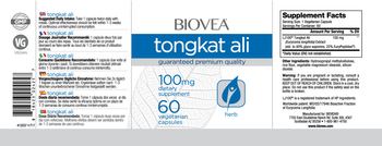 BIOVEA Tongkat Ali 100 mg - supplement