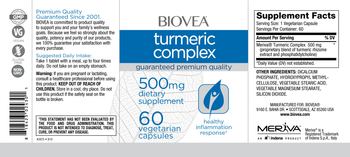 BIOVEA Turmeric Complex 500 mg - supplement