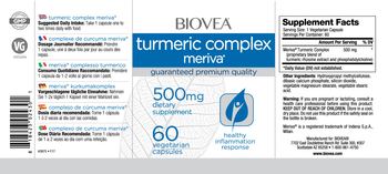 BIOVEA Turmeric Complex Meriva 500 mg - supplement