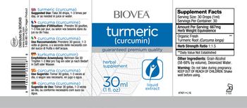 BIOVEA Turmeric (Curcumin) - herbal supplement