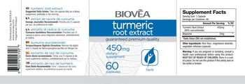BIOVEA Turmeric Root Extract 450 mg - supplement