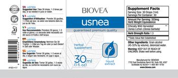 BIOVEA Usnea - herbal supplement