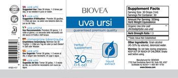 BIOVEA Uva Ursi - herbal supplement