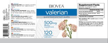 BIOVEA Valerian 500 mg - supplement