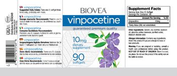 BIOVEA Vinpocetine 10 mg - supplement