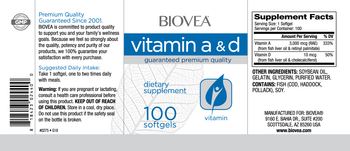 BIOVEA Vitamin A & D - supplement