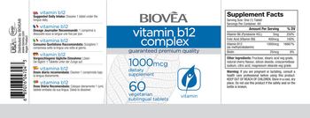 BIOVEA Vitamin B12 Complex 1000 mcg - supplement