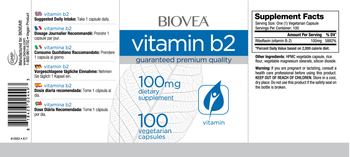 BIOVEA Vitamin B2 100 mg - supplement