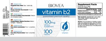 BIOVEA Vitamin B2 100 mg - supplement