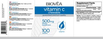 BIOVEA Vitamin C Chewable 500 mg - supplement