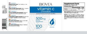 BIOVEA Vitamin C Chewable 500 mg - supplement