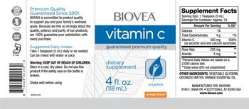 BIOVEA Vitamin C Orange Flavor - supplement
