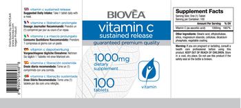 BIOVEA Vitamin C Sustained Release 1000 mg - supplement