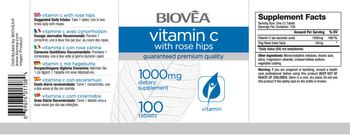 BIOVEA Vitamin C With rose Hips 1000 mg - supplement