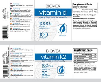 BIOVEA vitamin d 1000 iu - supplement