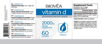 BIOVEA Vitamin D 2000 IU - supplement