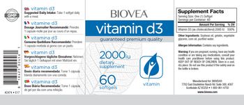 BIOVEA Vitamin D3 2000 IU - supplement