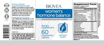 BIOVEA Women's Hormone Balance - supplement