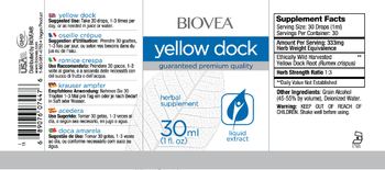 BIOVEA Yellow Dock - herbal supplement