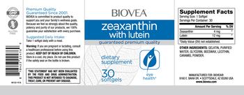 BIOVEA Zeaxanthin with Lutein - supplement