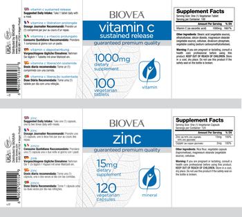 BIOVEA Zinc 15 mg - supplement