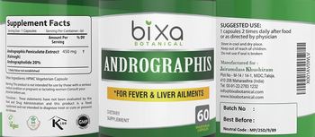 Bixa Botanical Andrographis - supplement
