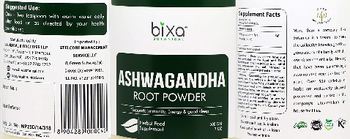 Bixa Botanical Ashwagandha Root Powder - herbal food supplement