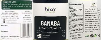 Bixa Botanical Banaba Leaves Powder - herbal food supplement