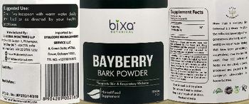 Bixa Botanical Bayberry Bark Powder - herbal food supplement