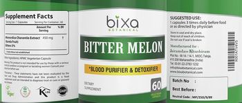 Bixa Botanical Bitter Melon - supplement