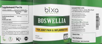 Bixa Botanical Boswellia - supplement