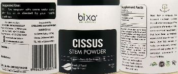 Bixa Botanical Cissus Stem Powder - herbal food supplement