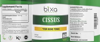 Bixa Botanical Cissus - supplement