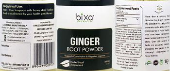 Bixa Botanical Ginger Root Powder - herbal food supplement