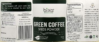 Bixa Botanical Green Coffee Seeds Powder - herbal food supplement